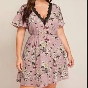 Plus Size Floral Dress